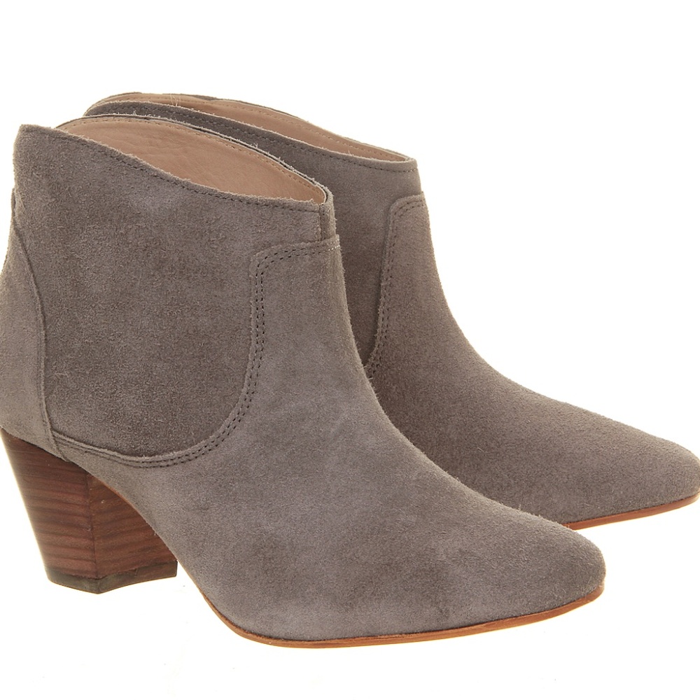 MOVING-SALE H Hudson Kiver Gray Suede Booties worn once